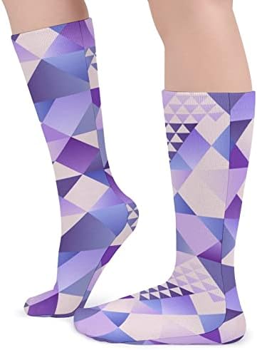 Дебели Чорапи WEEDKEYCAT Ultra Violet в стил Ар-Деко, Нестандартен, Забавен Графичен Принт, Ежедневни Чорапи със Средна Дължина,