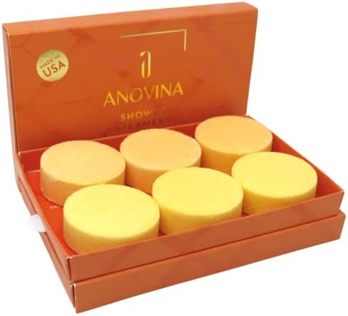 Котел за душата Anovina 12XL Citrus Sunrise - Етерични Масла от портокал и Лимонена трева, Ароматни Бомбочки за душата,