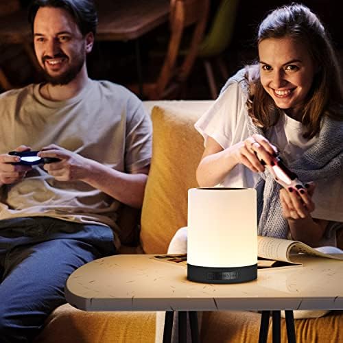 Нощна лампа Elecstars Touch -с Bluetooth-високоговорител, цветен лека нощ с регулируема яркост, Градинска Настолна