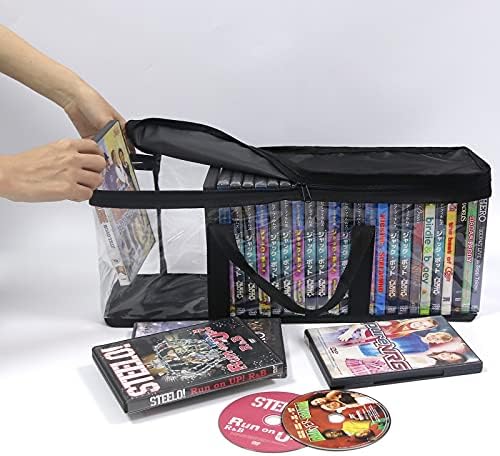 Чанта за съхранение на DVD, Преносим Чанта за събиране на CD-носители с Капацитет 80 DVD-та | по 40 бройки на всяка