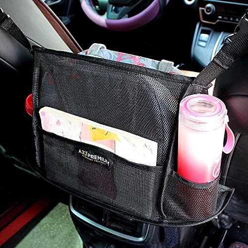Държач за чанта A3J PREMIUM Car Net с 3 Джоба, Органайзер за автомобилни Седалки, Чанта за багаж на гърба на
