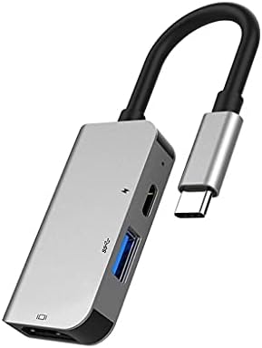 SLSFJLKJ USB C 3.1 към HDMI-Съвместим USB 3.0 Докинг център 3 в 1 C USB Адаптер 4K Видео PD Конвертор за Зареждане