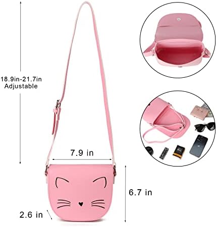 Чанта през рамо Gladdon за Момичета Малки Модни Чанти за тийнейджъри Котка