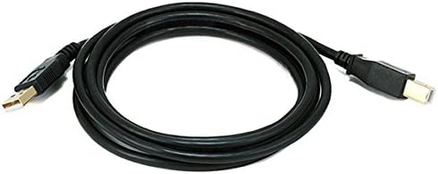 Monoprice 15-крак кабел USB 2.0 A Male-B Male 28/24AWG (позлатен) (105440), черен и 6-крак кабел USB 2.0 A Male-B Male 28/24AWG