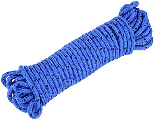 BKDFD 20 М Подсигурен въже за Катерене на открито, 8 мм, Охлаждаща Бельевая въжета за сушене на дрехи, Дебела, устойчива на плъзгане, ветрозащитная (Цвят: синьо размер: 1)