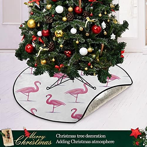 xigua Коледно Дърво Мат Розово Фламинго Коледно Дърво Поставка Мат Коледно Дърво Пола Коледна празнична Украса за Дома Партита 28,3 инча