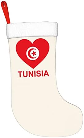 QG ZZX Любов Тунис Коледен Отглеждане на Коледни Чорапи, Камина Окачен на Стелката 18 Инча(А) А) Празнична Украса