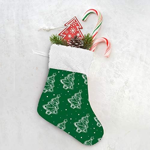Коледни Чорапи ALAZA, Украса във вид на Елхи, Класически Персонализирани Малки Чулочные Украса за Семейни празници,