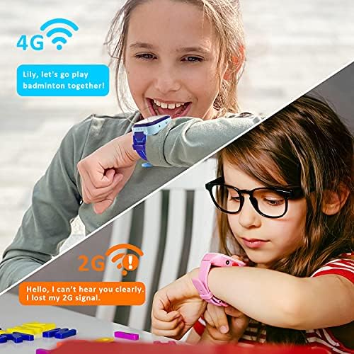 Детски смарт часовници 4G, детски телефон, Умни часовници с GPS тракера, SOS повикване, Камера, Аларма, WiFi, сензорен екран, видео Чат, IP67, Водоустойчива ръчни часовници за