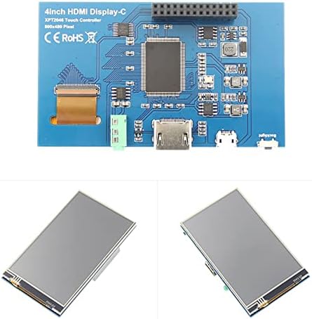 Iiunius 4 Инча HDMI LCD дисплей IPS Дисплей Raspberry Pi Екран за Raspberry Pi 4B 3Б + 3A + 2B B + A + Zero W Zero WH 2 W 800x480 Вграден драйвер XPT2046