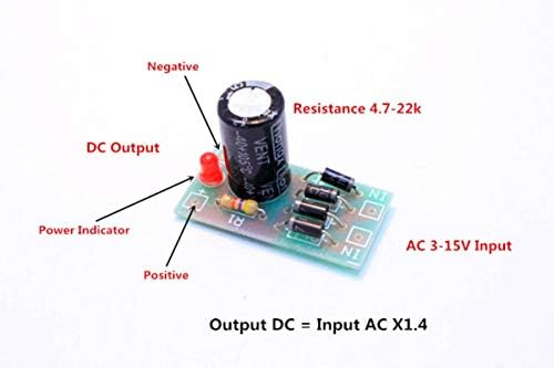 Dasiter 5 бр. Преобразувател на променлив ток в постоянен 6-32 v ac (50 470 uf) до 12 Полномостовой Выпрямительный Филтър Модул