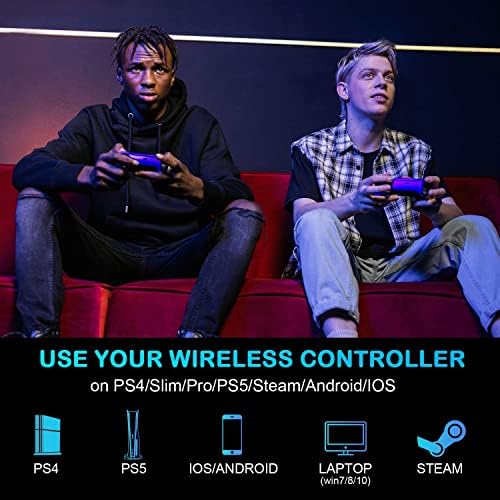 Контролер OUBANG Ymir за PS4, дистанционно за Playstation 4 с турбокомпресор, Steam Gamepad е Подходящ за елита на контролера PS4 със задните дискове, Контролери Scuf за PS4/PC/Pro/IOS/ Android Лила?