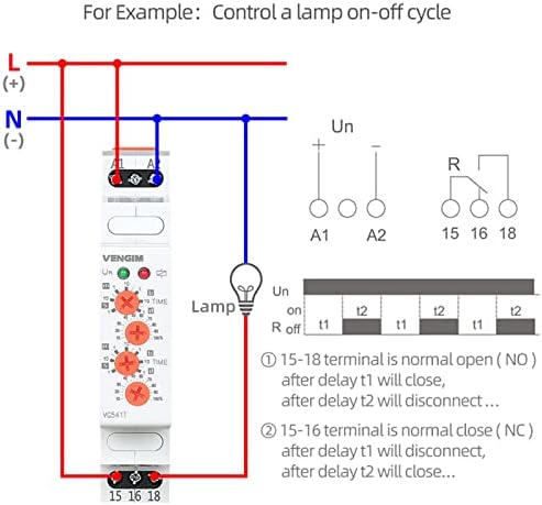 Асиметрично реле таймер цикъл на 220 В Електронното Двойно Регулируема реле светлини 12-240 НА AC/DC Повторен Цикличен таймер