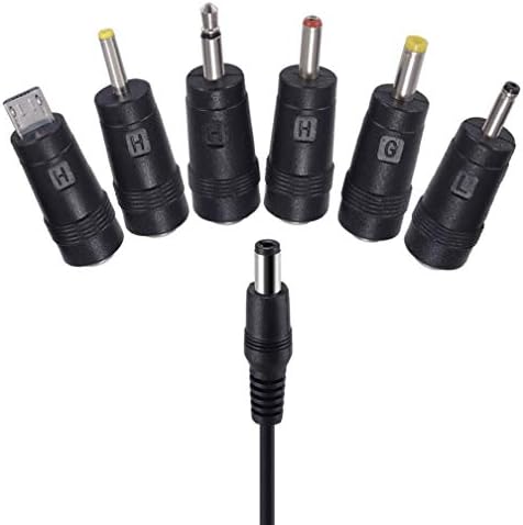 USB кабел за зареждане SoulBay DC01U на универсално гнездо 5.52.1 с 6 Сменяеми фоно свещи dc 2.50.7 мм, 3.01.1
