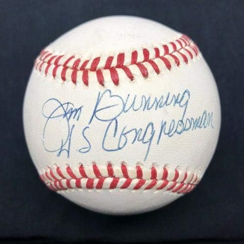 Джим Баннинг, конгресмен на САЩ, Сенатор, Подписал Бейзболен набор от PSA HOF PG - Бейзболни топки с Автографи