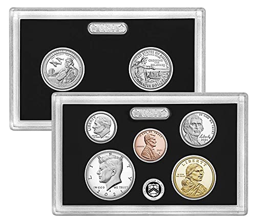 Комплект сребърни монети, Монетен двор на САЩ 2021 година от 7 монети - OGP box и COA Proof