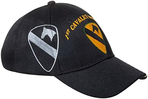 Ремесленная Бухал 1-ва Кавалерийска дивизия на Армията на Съединените Щати Бродирани Регулируема Черна бейзболна шапка