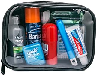 Прозрачната чанта за козметика и тоалетни принадлежности - Облагодетелствани от TSA Пътна чанта за тоалетни принадлежности