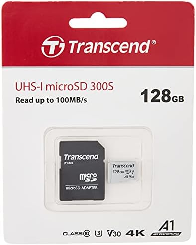 Карта памет Transcend microSDXC UHS-I Class 10 U1 капацитет за съхранение 64 GB с адаптер (TS64GUSD300S-A)