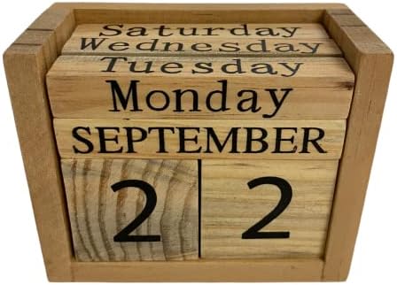 Иновативен Блок-календар за масата, дървен интериор в провинциален стил, 2023 година и вечен офис аксесоар, дата, ден, седмица, месец