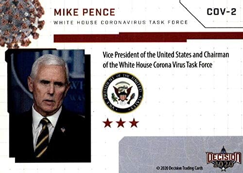 2020 Плоско решение COVID-19 Целевата група на Белия дом # COV-2 Търговска картичка Майк Пенса