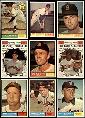 1961 Пълен комплект Topps Baseball High Number (Бейзболен комплект) EX/MT