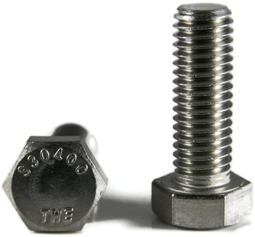 Крепежни елементи Newport 1/4 x 2 инча Винт с шестоъгълни глави са 18-8 от неръждаема стомана (Количество: 100 бр.) Болт