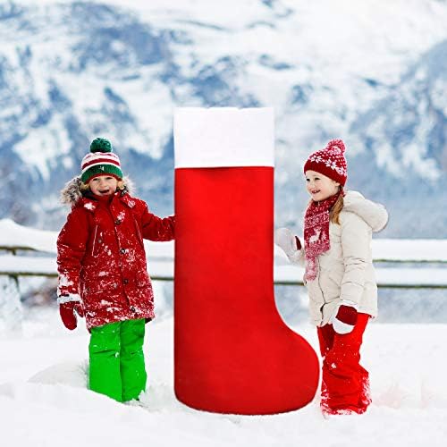 Гигантски Коледен Отглеждане Syhood, Голям Коледен Фетровый Отглеждане, Червено-Бял, на Извънгабаритни Отглеждане на Малки подаръци, Украса за съхранение на шоколадо