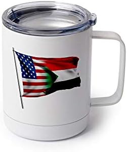 Най-добрата изолирано бутилка за вино/вода ExpressItBest в 25 унции - Знаме на Судан (Sudanian) - Изобилие от възможности