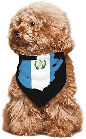 Флаг Карта на Гватемала Домашно Куче Кученце Котка Балаклава Триъгълни Престилки Шал, Кърпа Шийната Яка Кърпичка Mchoice за Всички Домашни любимци
