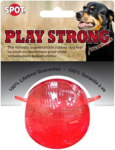 Детски играчки за дъвчене SPOT by Етичен Products Play Strong Bones и Топки за кучета - Отлични за Агресивни Жевунов и малки кученца - на Топка - Малък от 2,5 инча