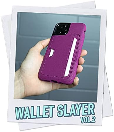 Луксозен калъф-портфейл за iPhone 11 Pro - Wallet Slayer Vol. 2 [Тънка Защитна поставка], Притежател на кредитна карта