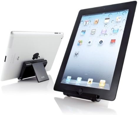 Sanwa Доставки на PDA-Поставка за iPad STN7BK, Съвместима с смартфони и планшетами, Регулируем ъгъл на наклон, Компактна,