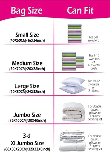 Вакуумни торби Winslow&Ross в 20 опаковки, които позволяват спестяване на пространство на 90%, Вакуумни торби за домашно Спално бельо, Съхранение на възглавници и пътуване