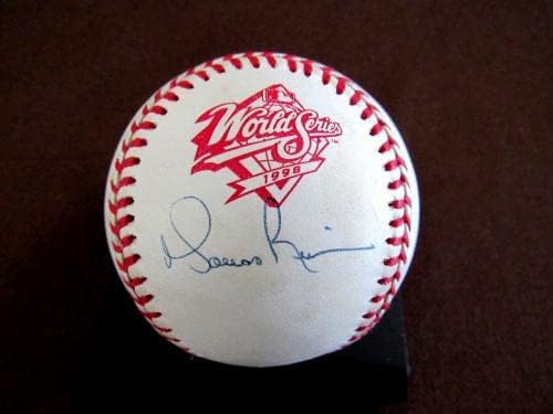 Мариано Ривера, шампион WSC Ню Йорк Янкис Копито, с Автограф от 1998 г., Бейзболен Psa / Бейзболни топки с ДНК -автограф