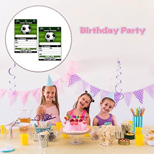 Безплатни билети за футболни TIOFUNO, Покани за парти по случай рождения ден на (4 X 6), 20 Използваеми Покани картички